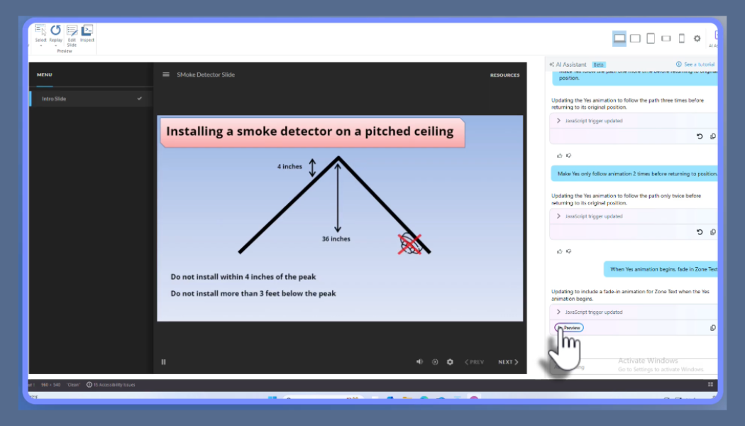 Storyline: AI Javascript Animations